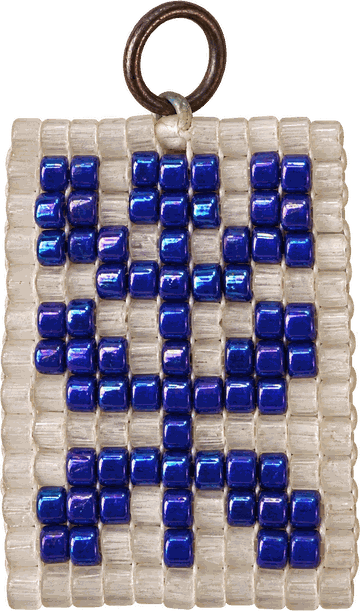 Beaded blue flower charm