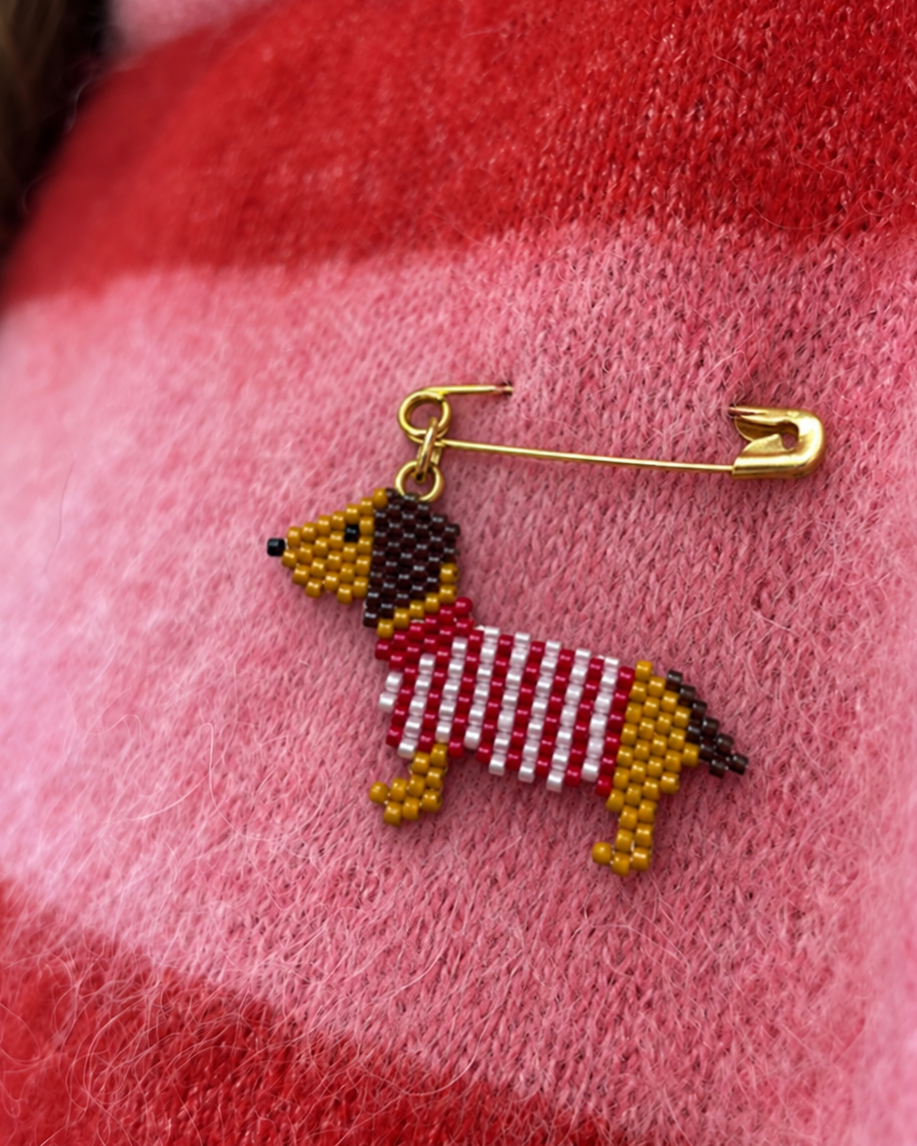 Dachshund Charm Workshop | Brick Stitch - Level 3