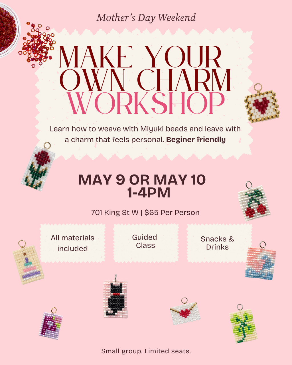 Make Your Own Charm ✶ May 9 or May 10 (Mother's Day Weekend)