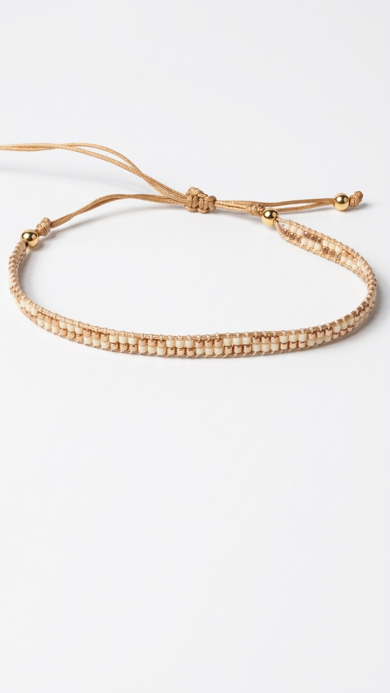 Forever Bracelet in Beige with Gold