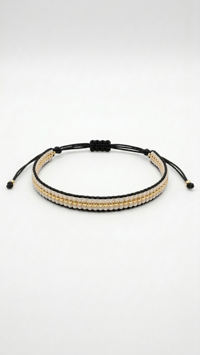 Forever Bracelet in Black and Beige