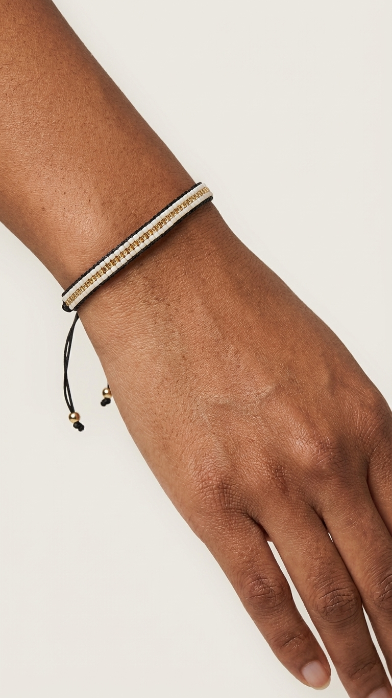 Forever Bracelet in Black and Beige