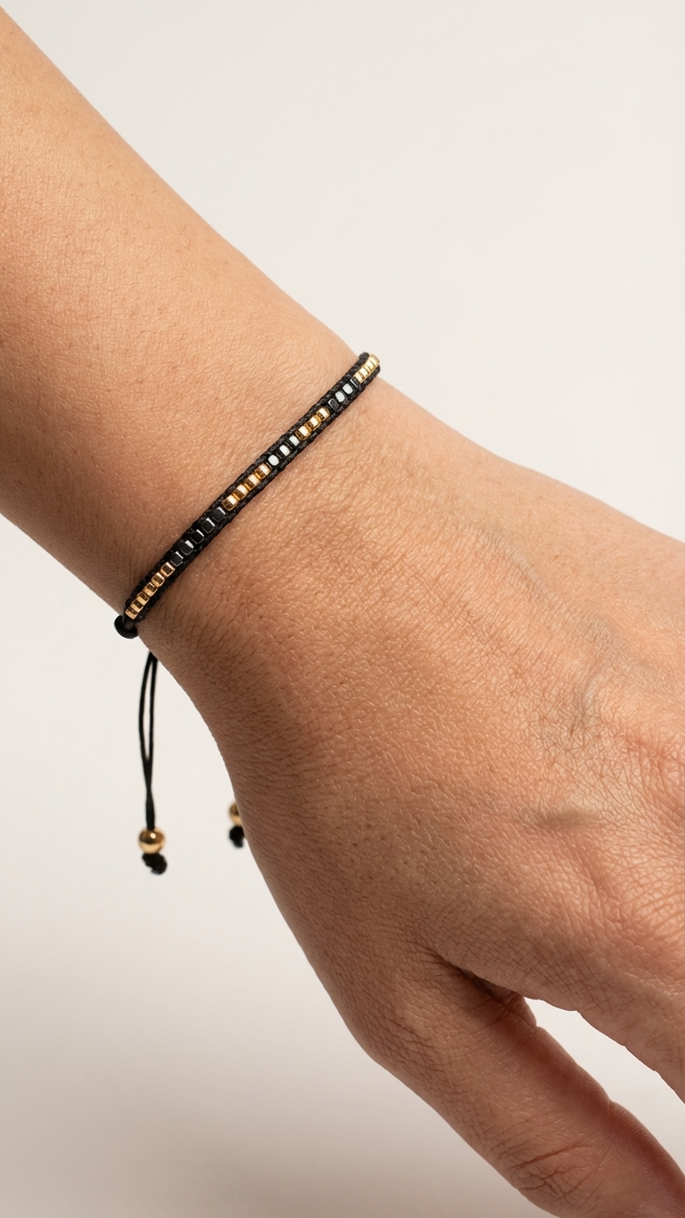 Forever Bracelet in Black and Gold
